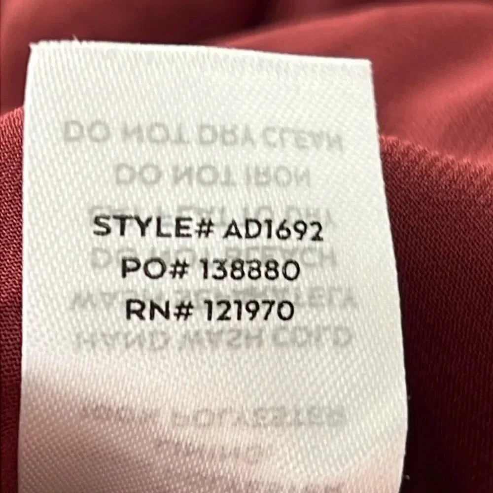 Lulu's Constantine Burgundy Satin Maxi Dress Sexy Formal Long Size S NWT - Picture 15 of 16